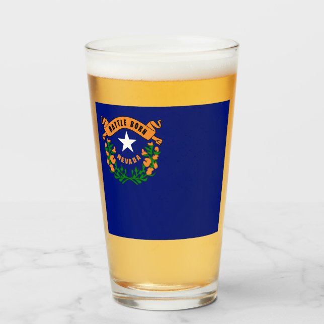 Nevada flagga glaskopp (Framsida fylld)