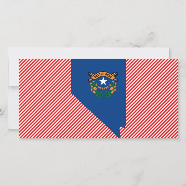 Nevada Flagga Karta (Framsida)