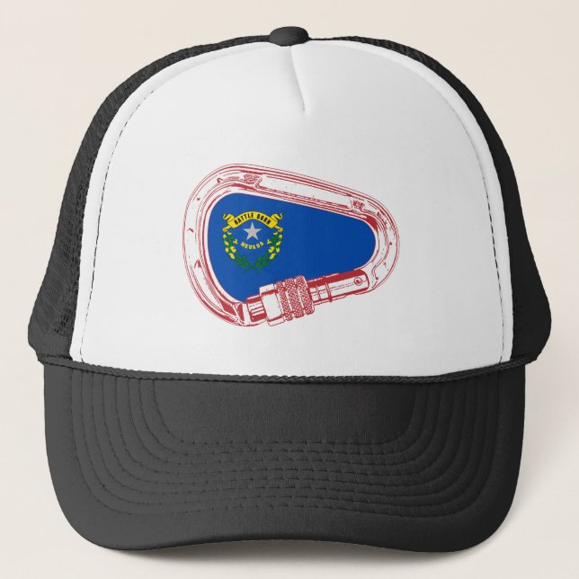 Nevada Flagga klätting Carabiner Keps (Framsida)