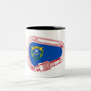 Nevada Flagga klätting Carabiner Två-Tonad Mugg