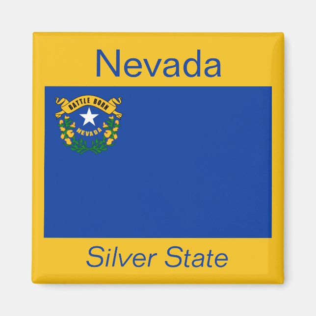 Nevada Flagga Magnet (Framsidan)