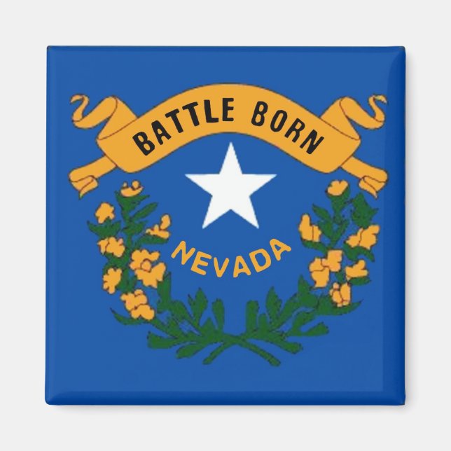 Nevada Flagga Magnet (Framsidan)