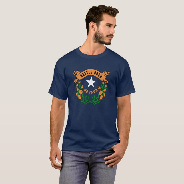 Nevada flagga t shirt (Hel framsida)