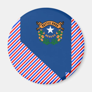 Nevada flaggakarta magnet