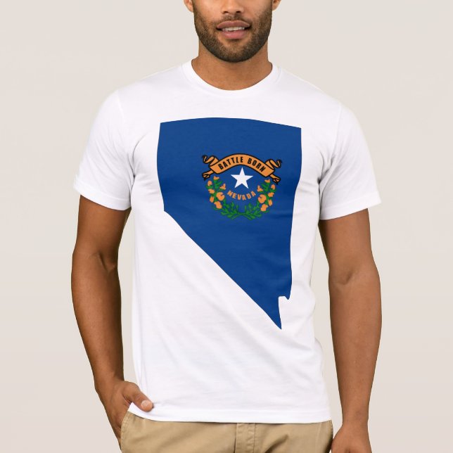 Nevada flaggakarta tee shirt (Framsida)