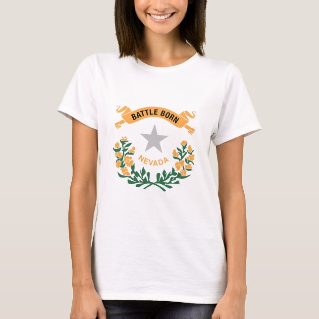 Nevada flaggatema 00 tee shirt (Framsida)