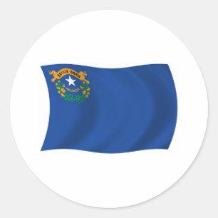 Nevada-Flaggtillbehör Runt Klistermärke