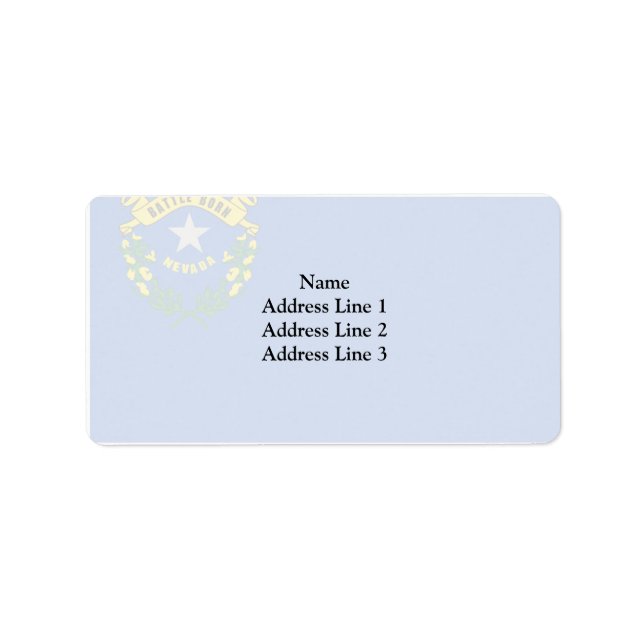 Nevada, Förenade Stater Adressetikett (Framsidan)