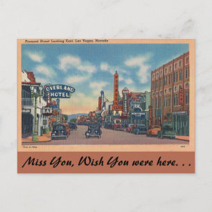 Nevada, Fremont Street, Las Vegas Vykort