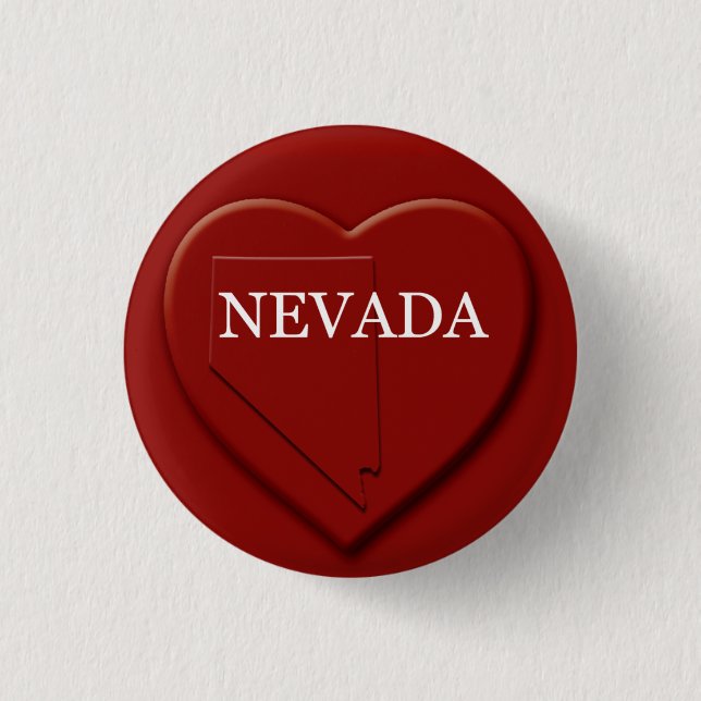 Nevada Heart Karta Design-knapp Knapp (Framsida)