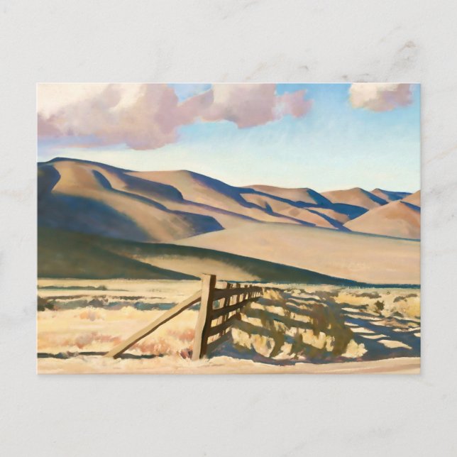 “Nevada Hills” av Maynard Dixon Vykort (Framsida)