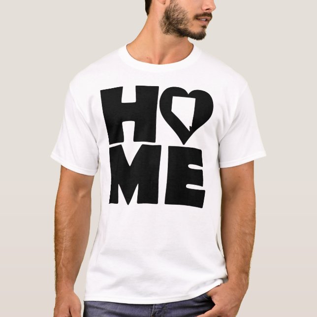 Nevada Home Heart State Tees T-Shirt (Framsida)