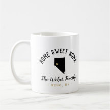 Nevada Home Sweet Home Family Monogram Mugg