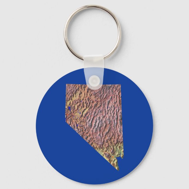 Nevada Karta Keychain Nyckelring (Framsida)