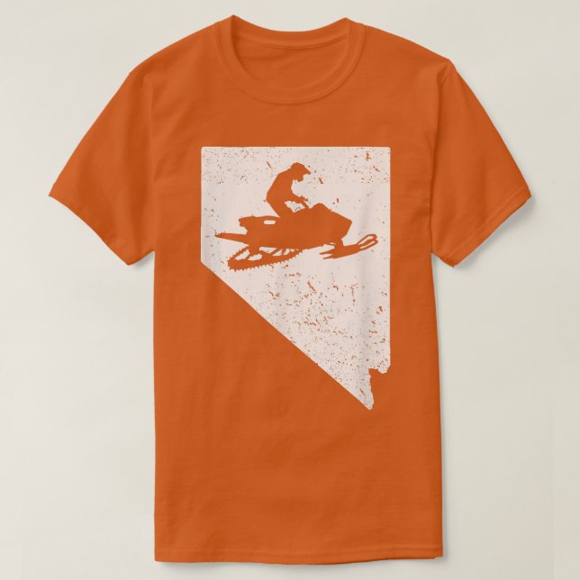 Nevada Karta Snowmobile Riding Winter Sports Coola T Shirt (Design framsida)