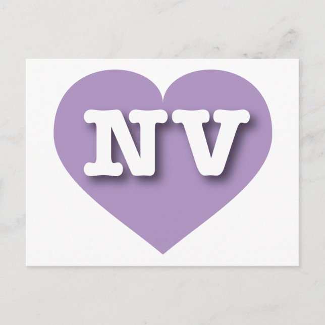 Nevada Lavender Heart - I kärlek NV Vykort (Framsida)