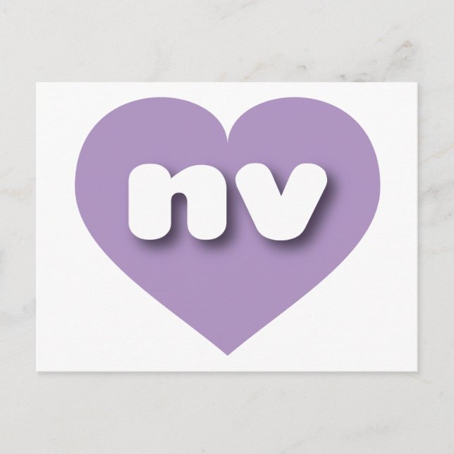 Nevada lavender hjärta - I kärlek nv Vykort (Framsida)