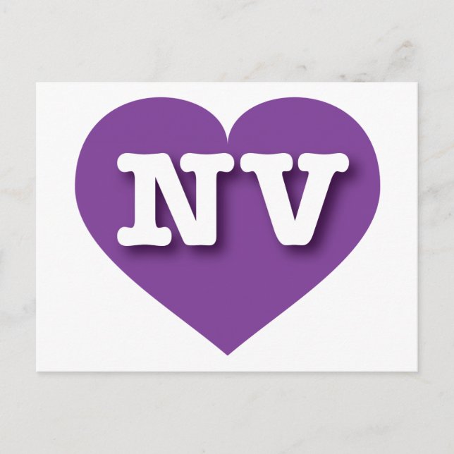 Nevada Lila Heart - I kärlek NV Vykort (Framsida)