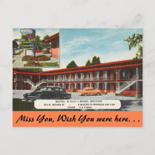Nevada, Motel B Gay, Reno Vykort