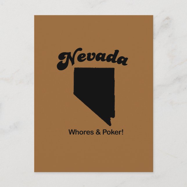 Nevada Motto - Hela och Poker Vykort (Framsida)