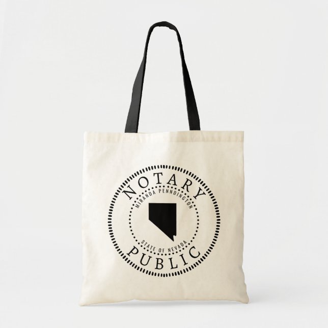 Nevada Notary Public Personlig Tygkasse (Framsidan)