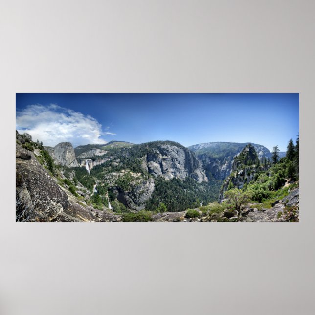 Nevada och Vernal Falls - Yosemite Poster (Framsidan)