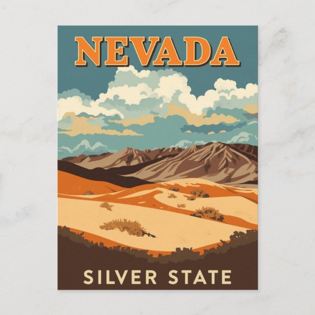 Nevada Ökenlandskap Vykort (Framsida)