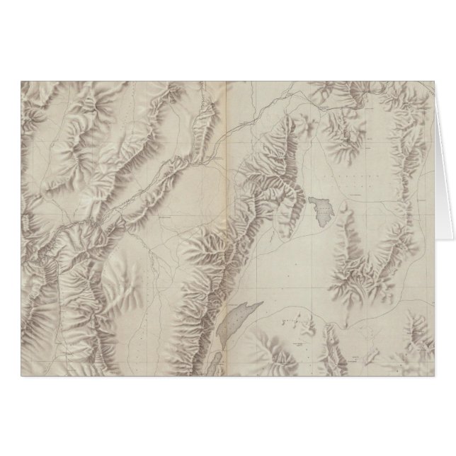 Nevada Plateau Topografiska Hälsningskort (Framsidan Horizontal)
