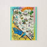 Nevada Postcard Karta Jigszle Puzzle Pussel<br><div class="desc">Ett vykort för vintage karta i delstaten Nevada återfördes till ett pussel med 8 x 10 pussel.</div>