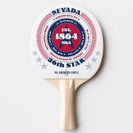 Nevada Pride Circular Typography Monogram Pingisracket
