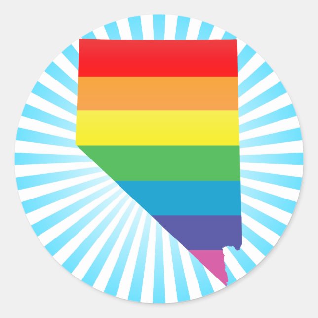 Nevada pride. runt klistermärke (Framsida)