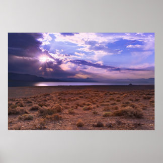 Nevada Pyramid Sjö Sunrise Poster