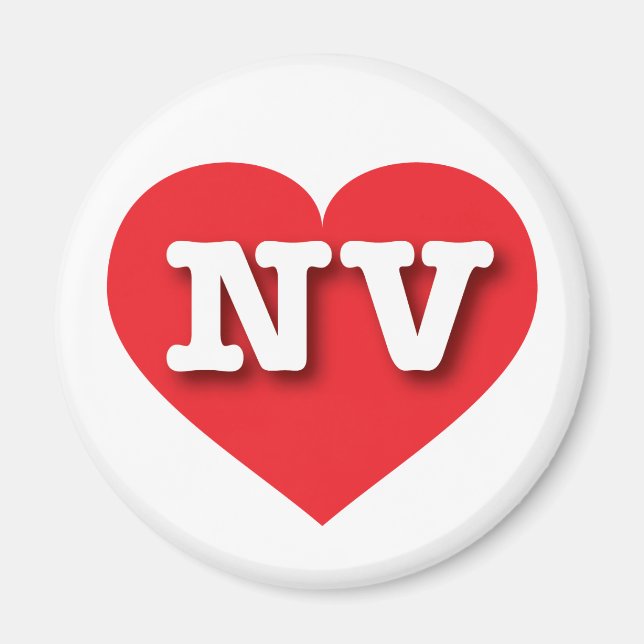 Nevada Red Heart - I kärlek NV Magnet (Framsidan)