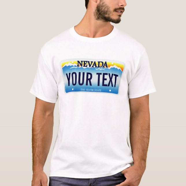 Nevada registreringsskylt t-shirt (Framsida)