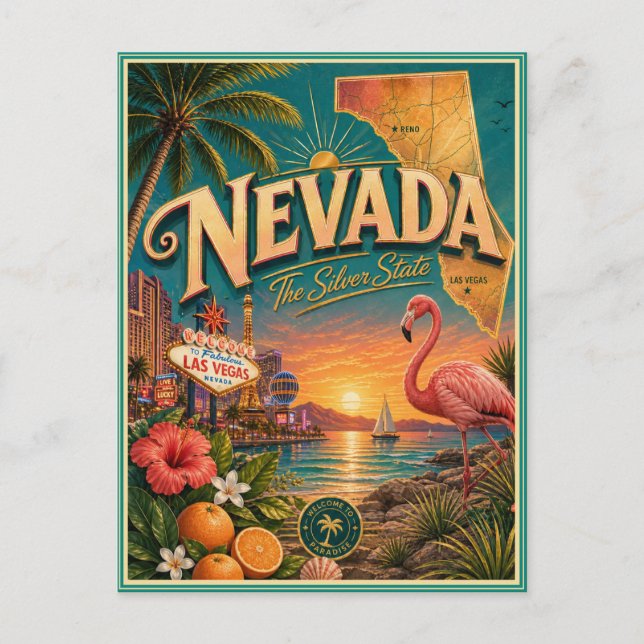 Nevada Retro Resor Souvenir vykort (Framsida)