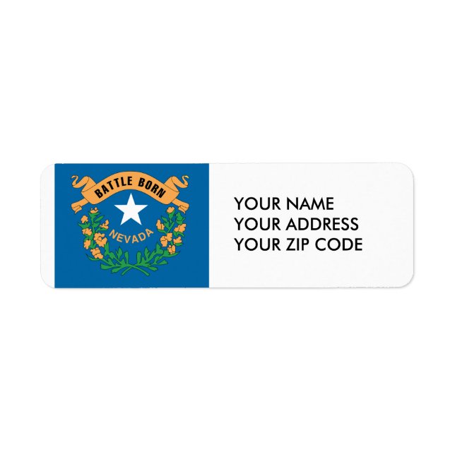 NEVADA RETURADRESS ETIKETT (Framsidan)