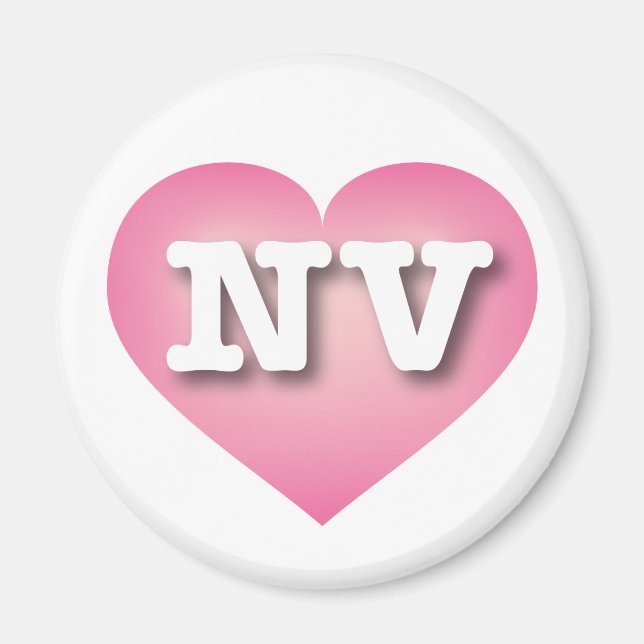 Nevada Rosa Fade Heart - I kärlek NV Magnet (Framsidan)