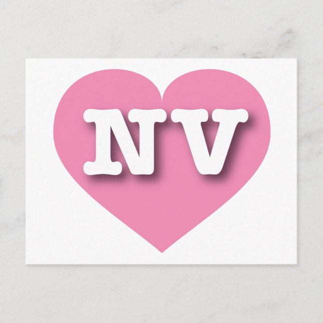 Nevada Rosa Heart - I kärlek NV Vykort (Framsida)