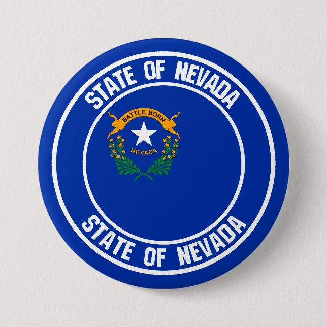 Nevada Round Emblem Knapp (Framsida)
