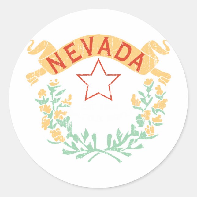 Nevada Runt Klistermärke (Framsida)