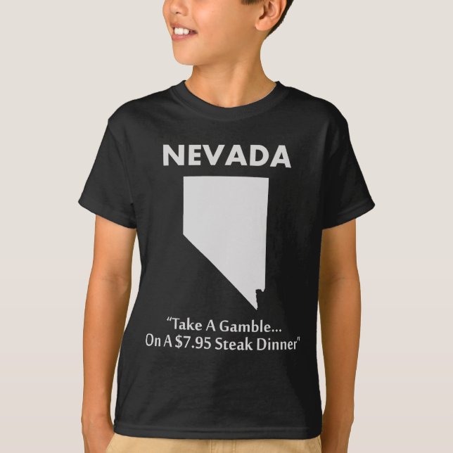 Nevada - Satsa... På en $7.95 Steakmiddag Tröja (Framsida)