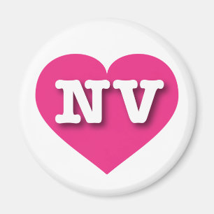 Nevada Shock rosa Heart - I kärlek NV Magnet