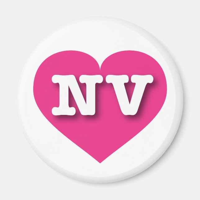 Nevada Shock rosa Heart - I kärlek NV Magnet (Framsidan)