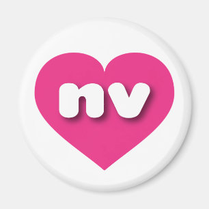 Nevada shock rosa hjärta - I kärlek nv Magnet