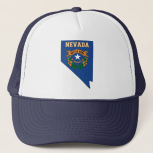 Nevada Silhouette Karta Shaped Statlig flagga Keps