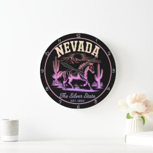 Nevada Silver State-häst Stor Klocka