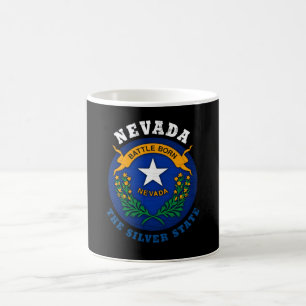 NEVADA SILVER STATLIG FLAGGA KAFFEMUGG
