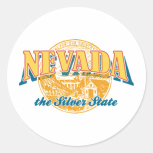 Nevada - Silverstaten Runt Klistermärke