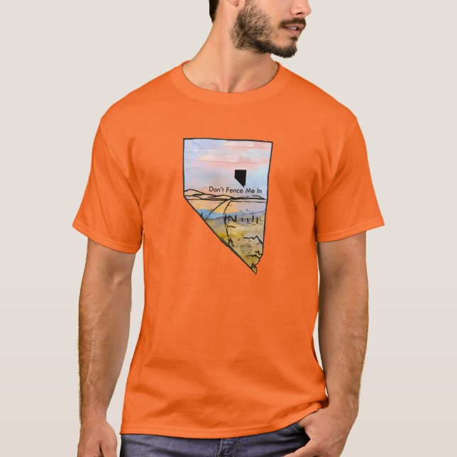 Nevada ska inte hindra mig i solnedgången liggande t shirt (Framsida)