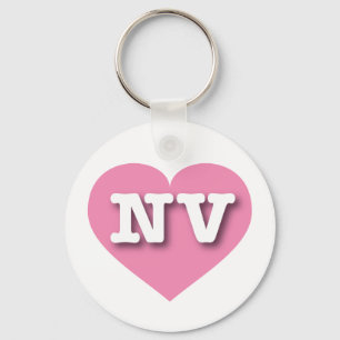 Nevada Solid Rosa Heart - Big Kärlek Nyckelring